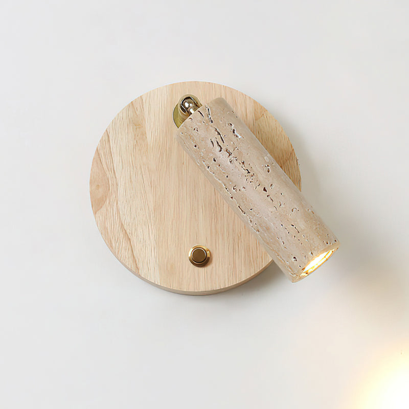 Veda Wall Lamp shown in the Walnut color finish.