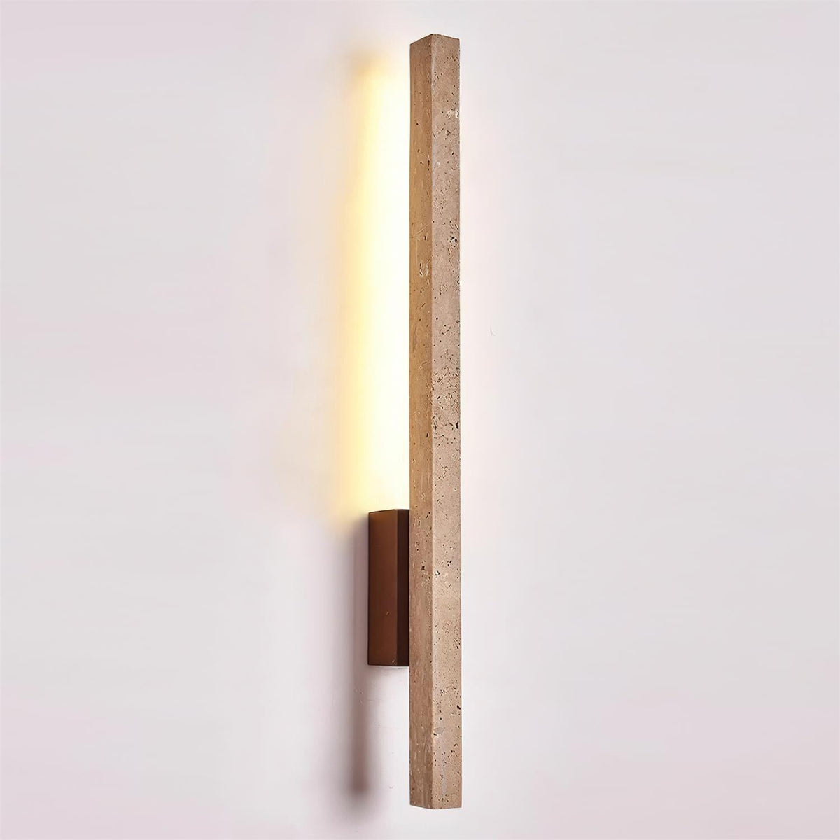 Corvella Wall Lamp Slim Linear Travertine Minimalist-Neutral Decor
