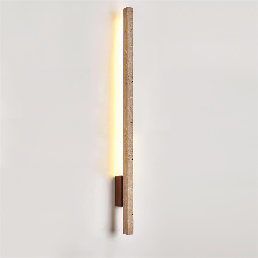Corvella Wall Lamp Slim Linear Travertine Minimalist-Neutral Decor