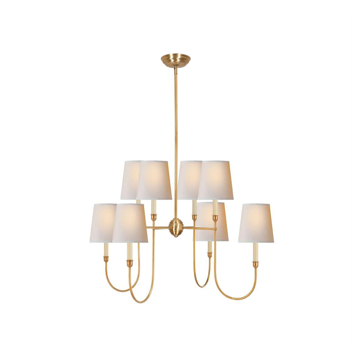Talia Lustre de Luxe en Laiton et Tissu