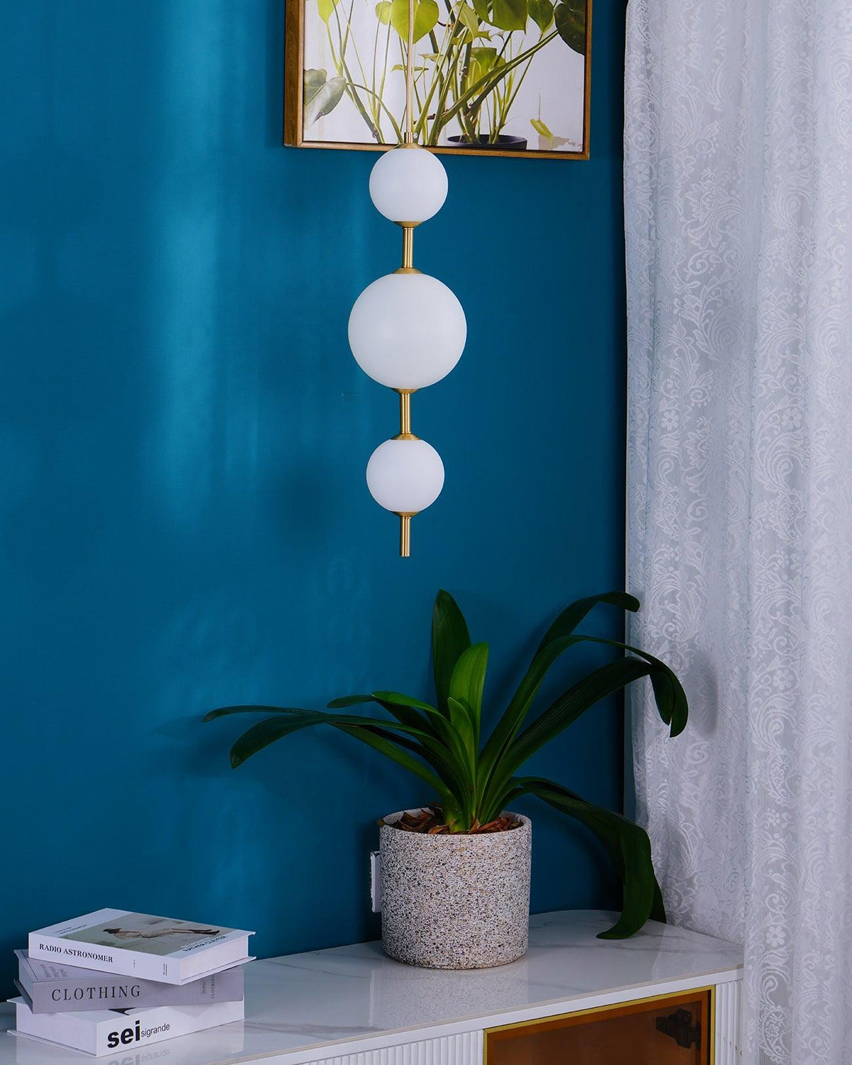 Velloran Lampe suspendue en laiton et plastique