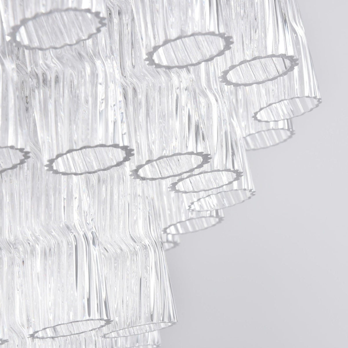 Therona Lustre Murano Verre Étagé Cascadant Vagues