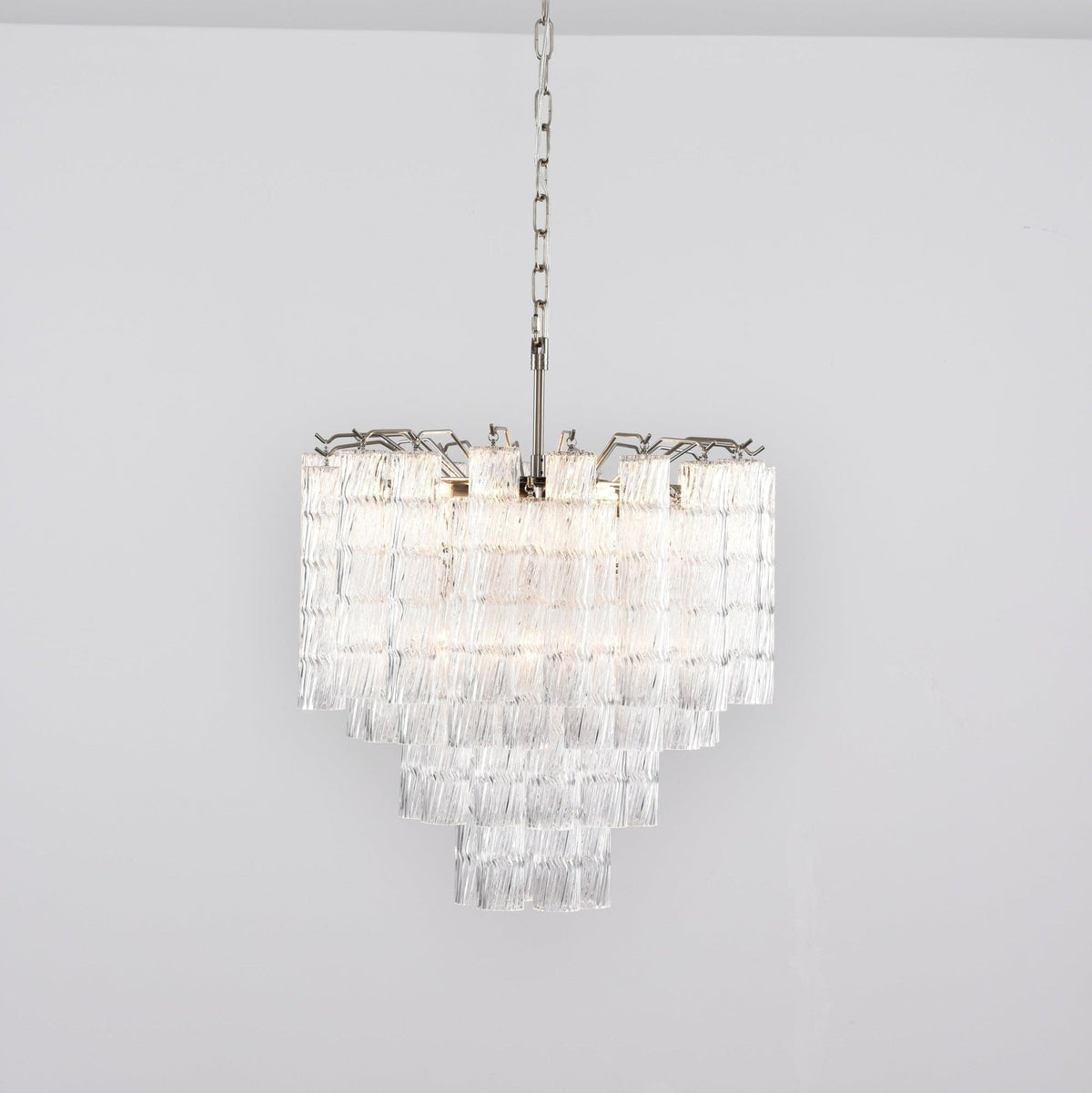 Therona Lustre Murano Verre Étagé Cascadant Vagues