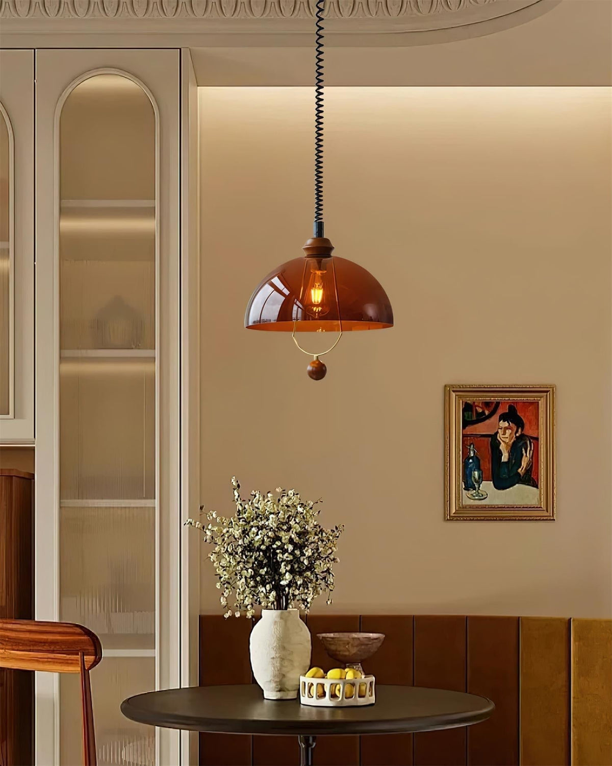 Orlena Glass Pendant Lamp-Neutral Decor