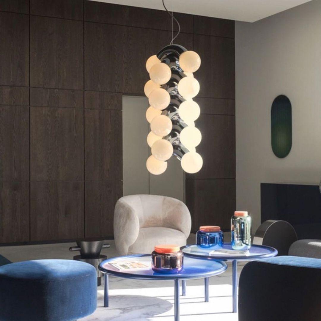 Olvane Suspension en Verre Art Nordique Haut de Gamme
