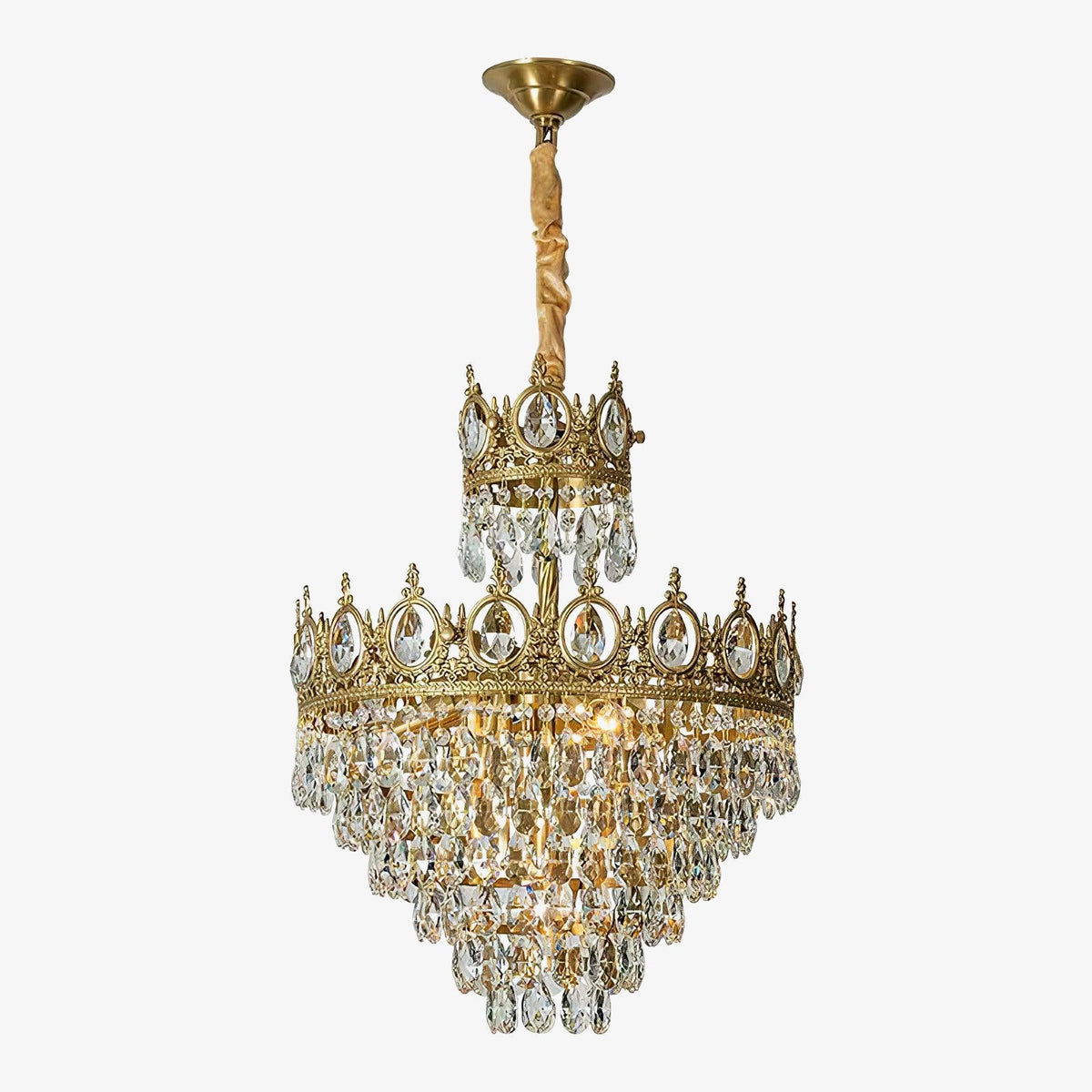 Kellessa Suspension Lampe Gouttelettes de Cristal Vintage
