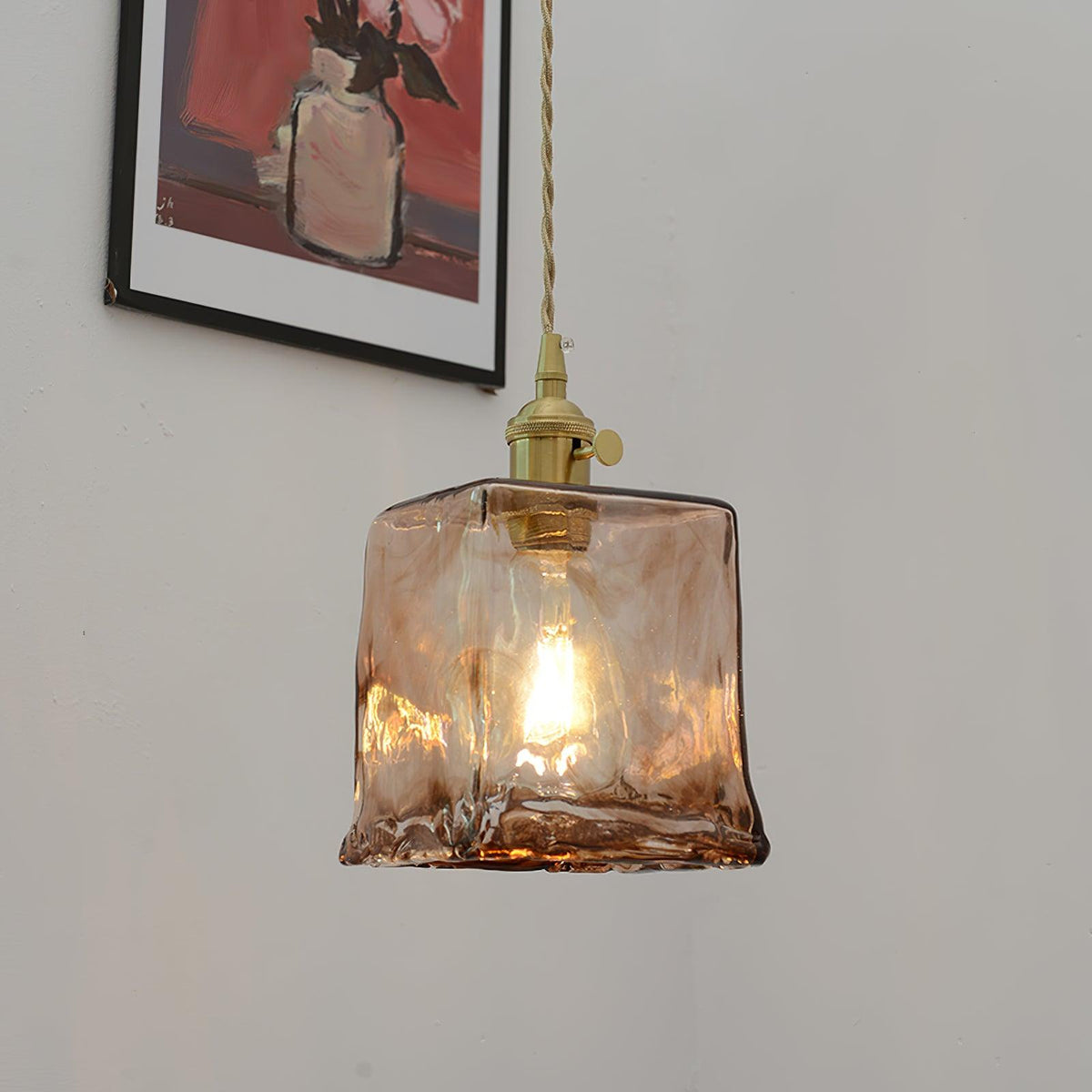 Lioracr Suspension en Verre Vintage