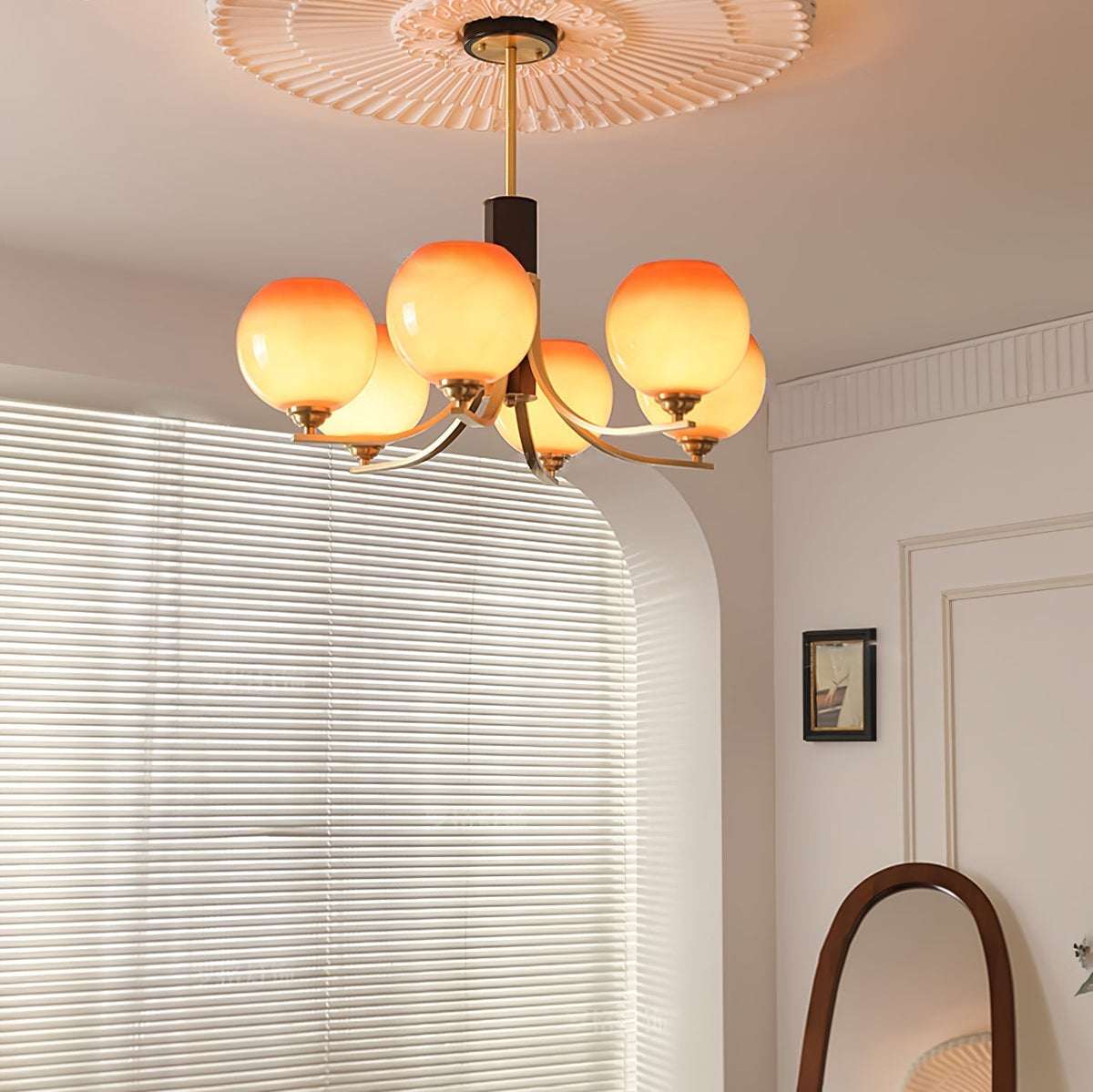 Cedio Lustre Vintage Caramel Globe