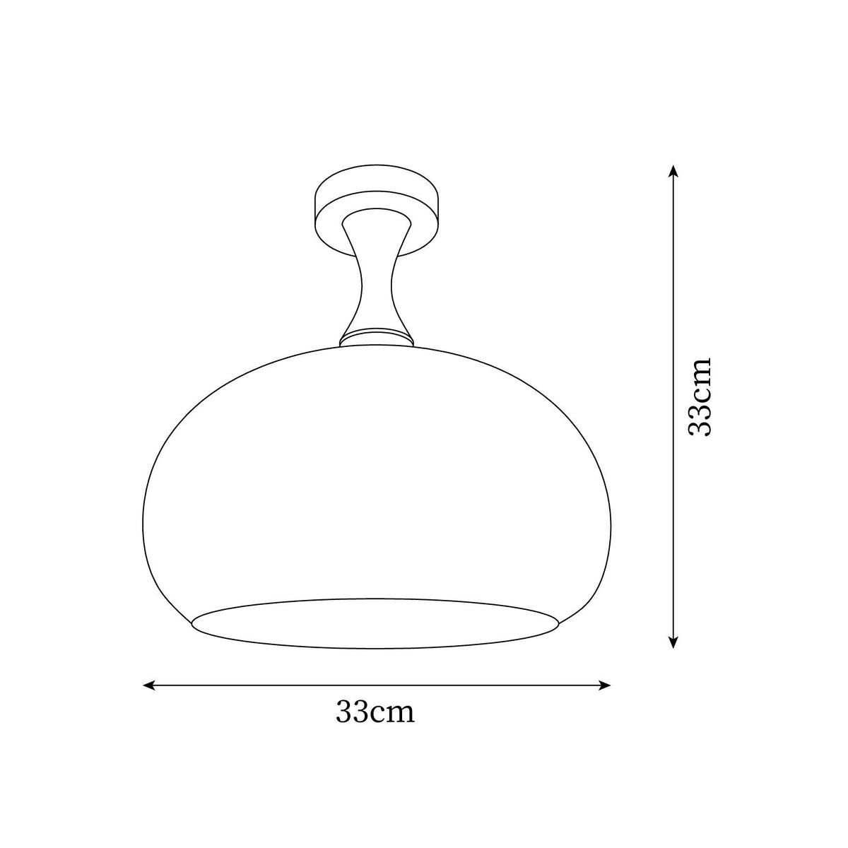 Liora Amber Glass Ceiling Light-Neutral Decor