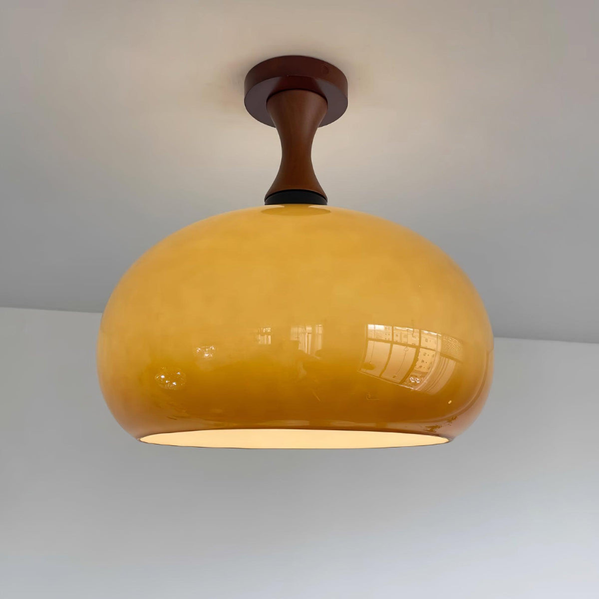 Liora Amber Glass Ceiling Light-Neutral Decor