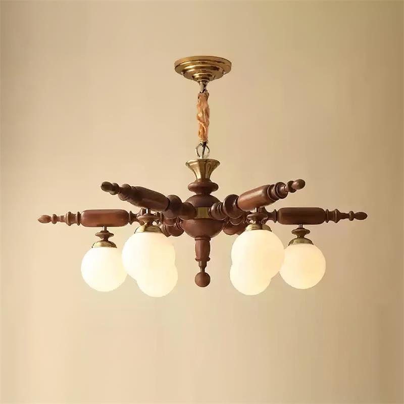 Juvian Wooden Chandelier-Neutral Decor