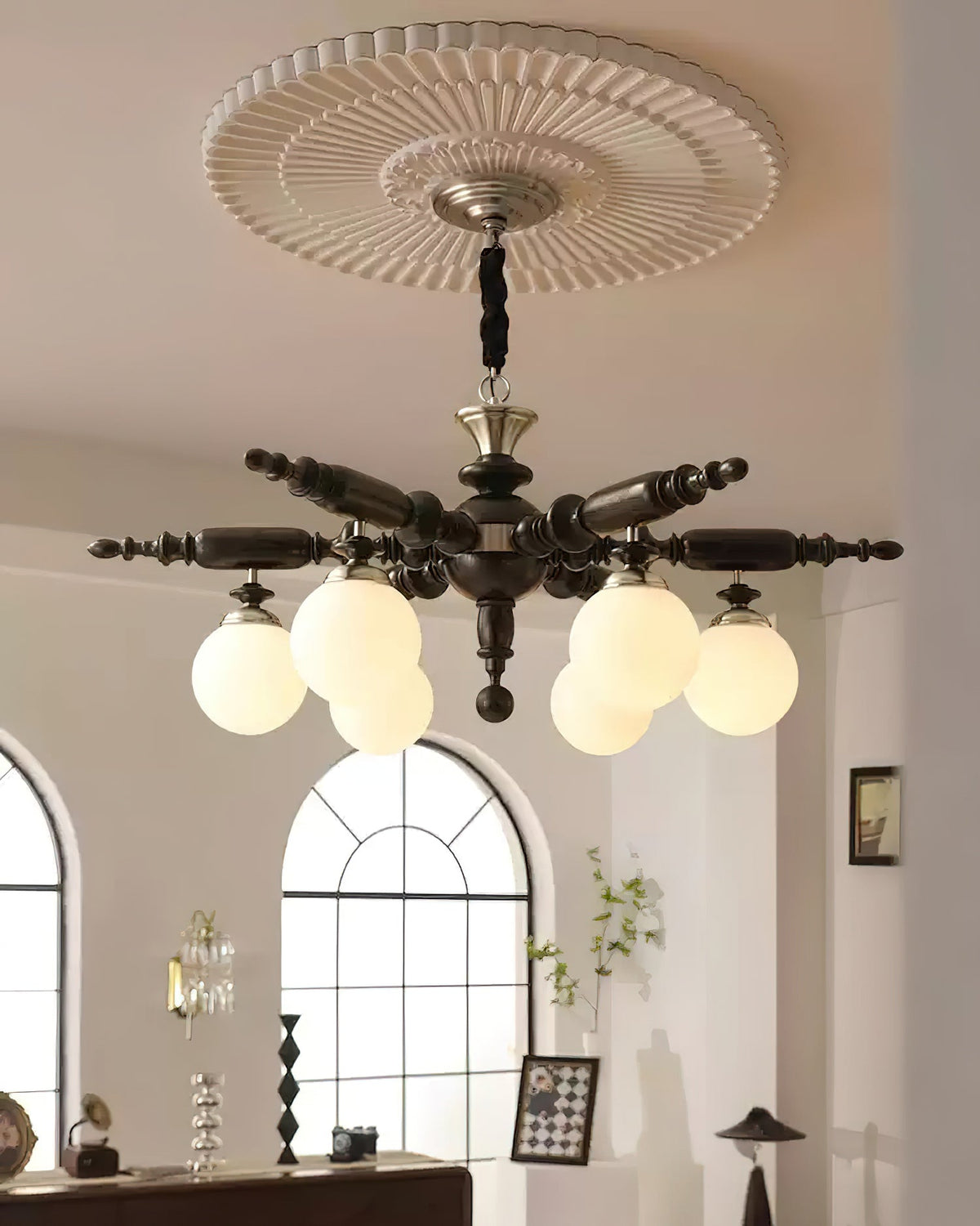 Juvian Wooden Chandelier-Neutral Decor