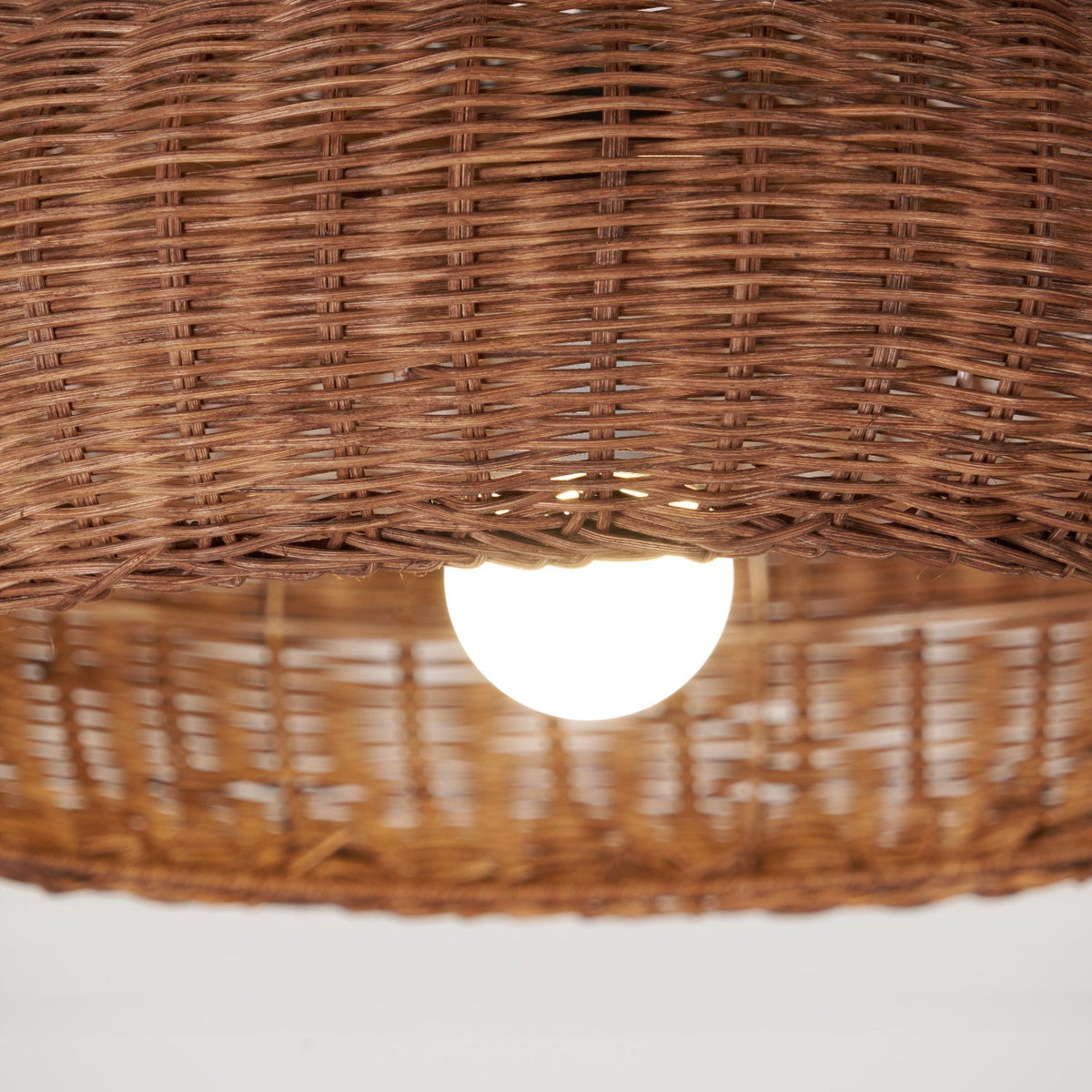 Solvice Vintage Rotin Pendentif Lampe
