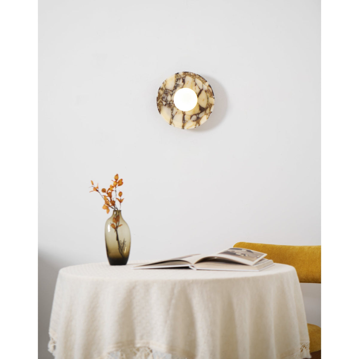 Cacariel Applique Murale Minimaliste Marbre Verre