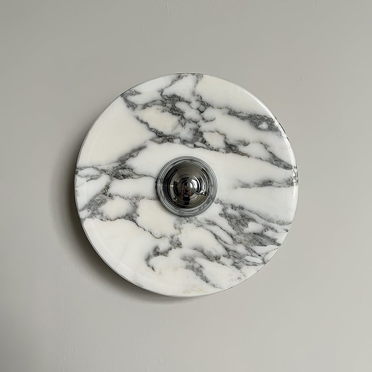 Wall Lamp Marble Disc LED Modern Light Fixture Multiple Colors-Neutral Decor