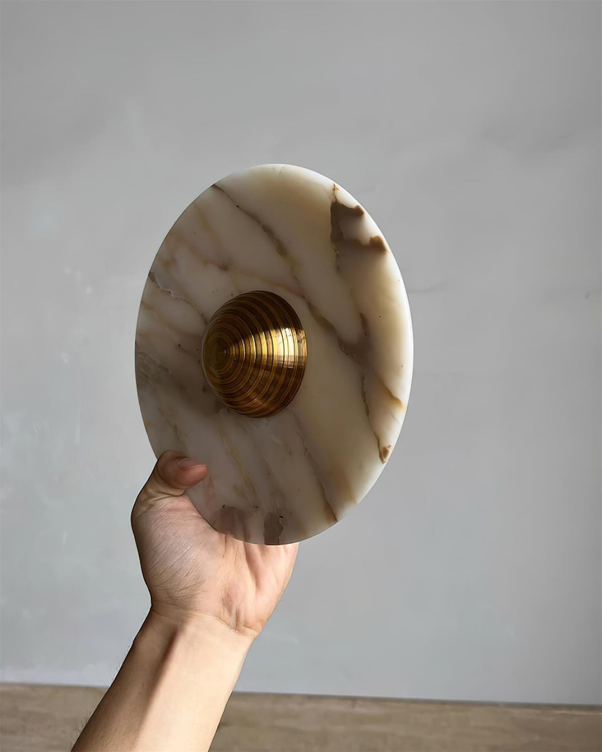 Wall Lamp Marble Disc LED Modern Light Fixture Multiple Colors-Neutral Decor