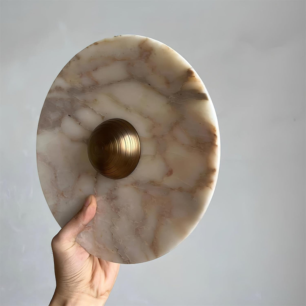 Wall Lamp Marble Disc LED Modern Light Fixture Multiple Colors-Neutral Decor