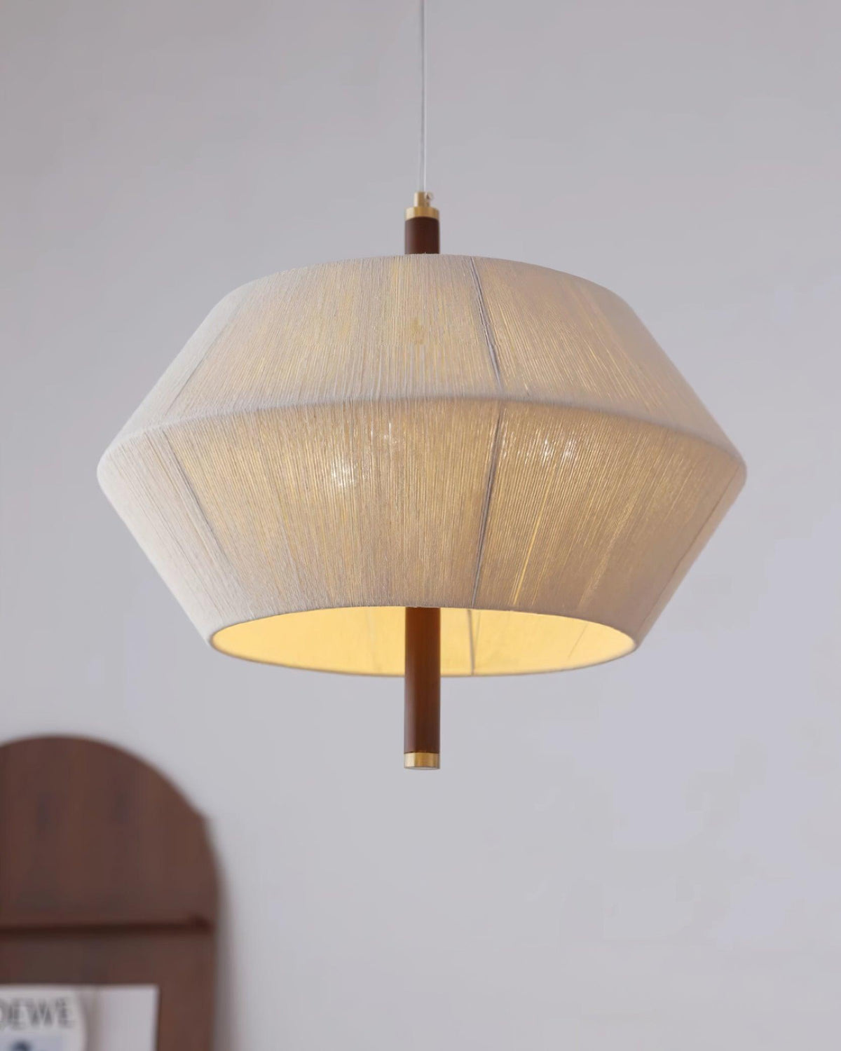Elowen Pendant Lamp Cotton-Thread Walnut Natural-Neutral Decor