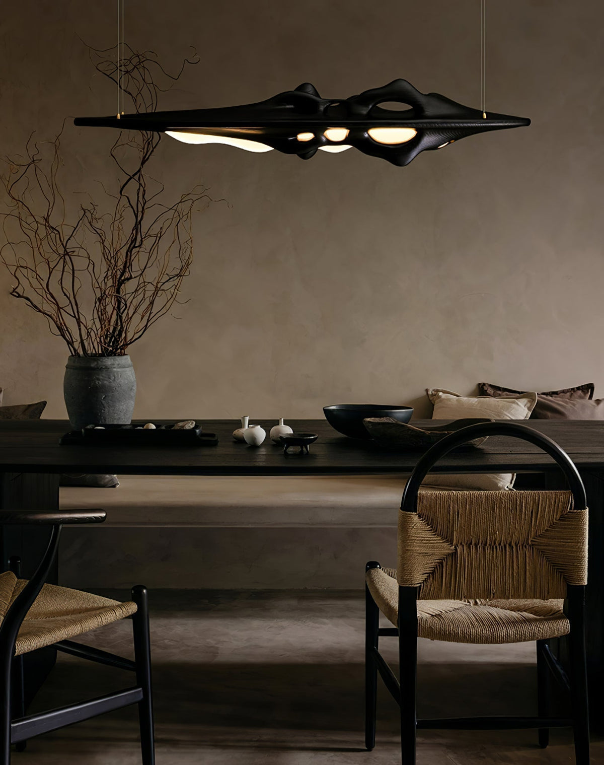 Ulsorira Lampe Suspendue en Bois Topographique