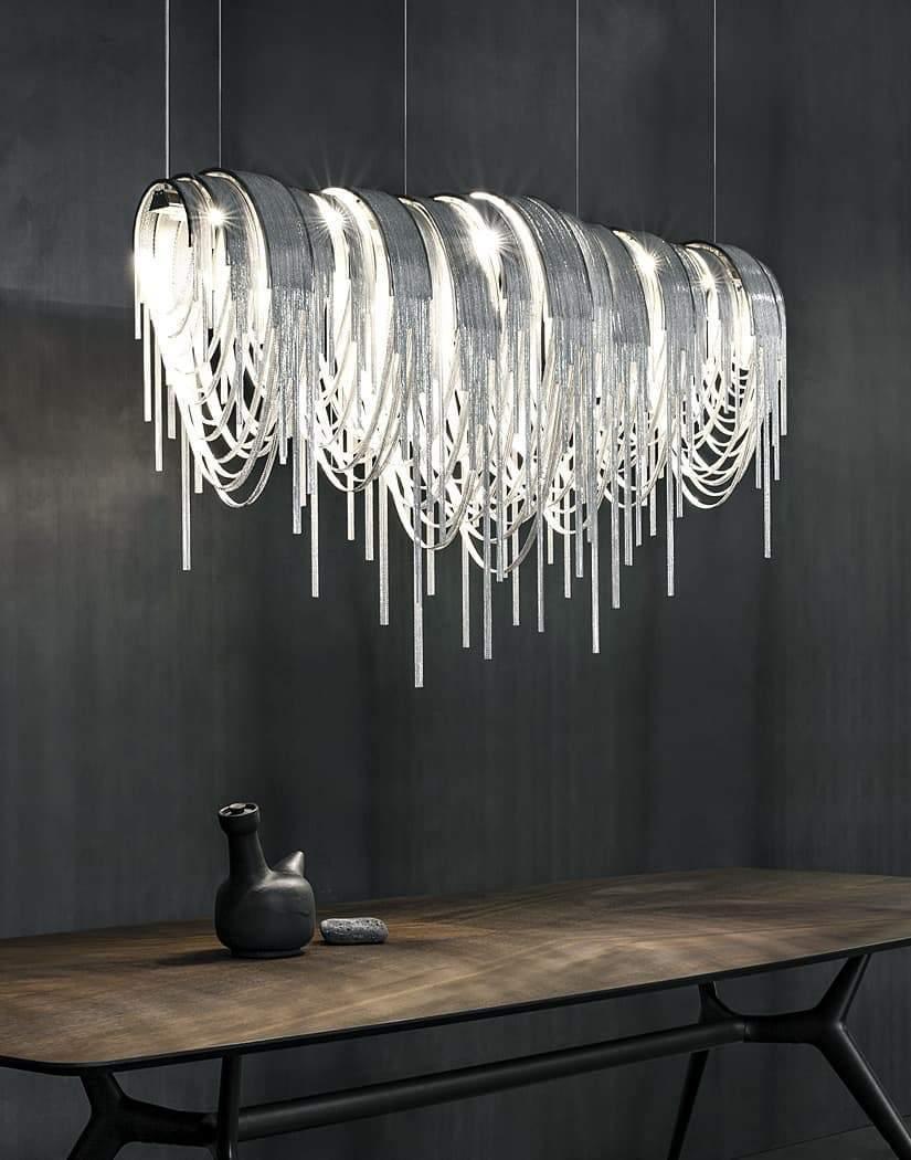 Ravius Lustre Superposé Chaîne Nickel Luxe
