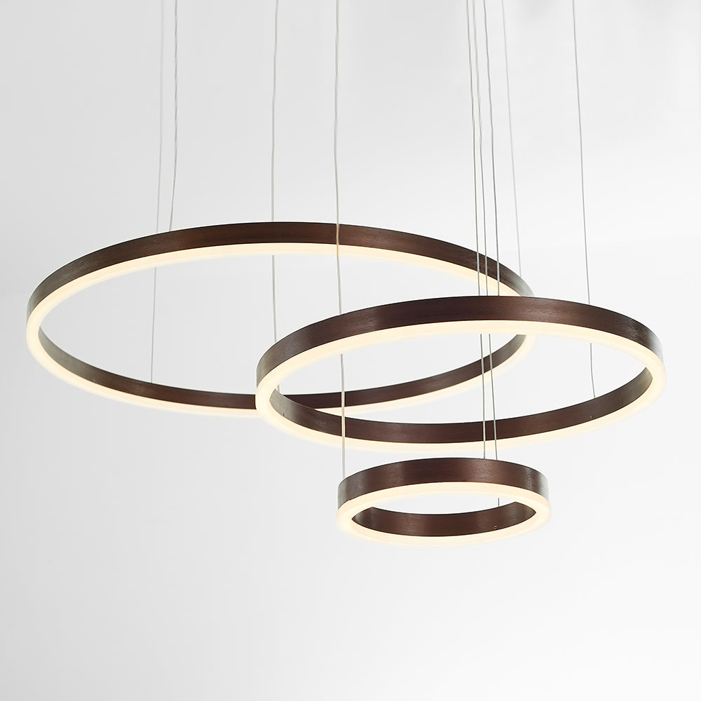 Zorin Suspension Anneau Moderne Métal Noir/Doré/Café Salon-Cielum