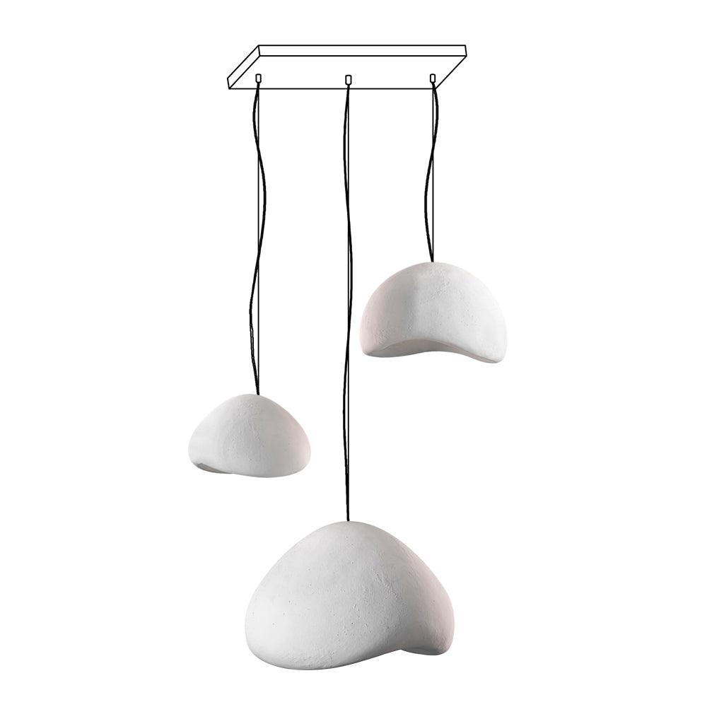 Chandelier Wabi-Sabi Pebble Cluster Organic Form Minimalist Artistic-Neutral Decor