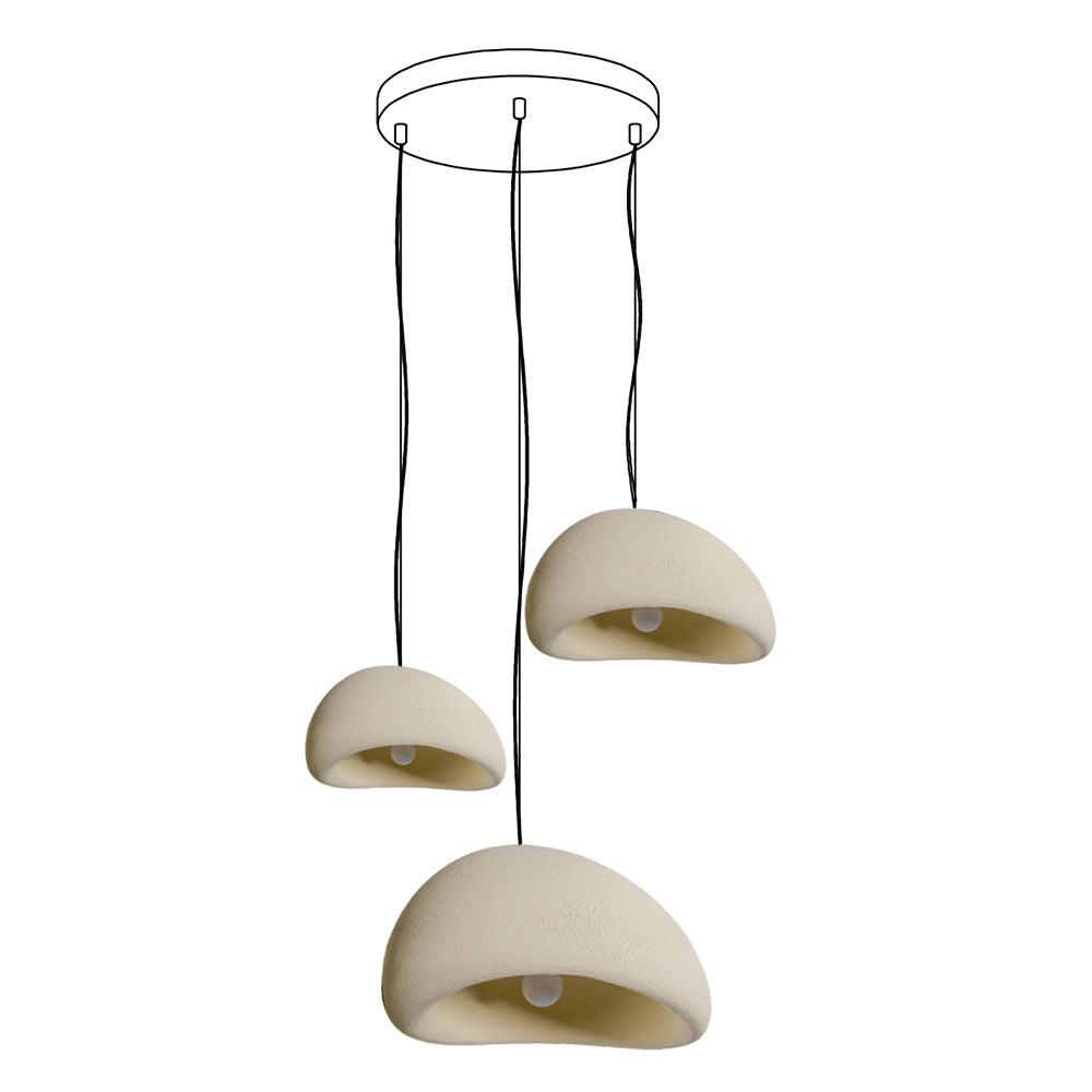 Chandelier Wabi-Sabi Pebble Cluster Organic Form Minimalist Artistic-Neutral Decor