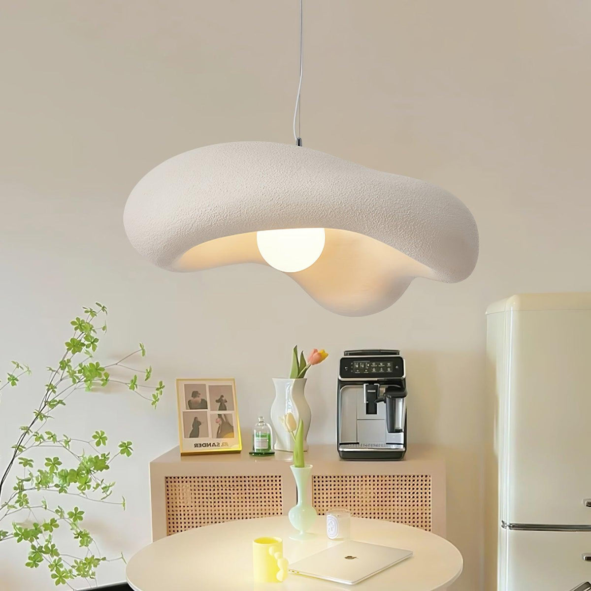 Pendant Lamp Resin in Organic Shape for Modern Interiors Natural-Neutral Decor