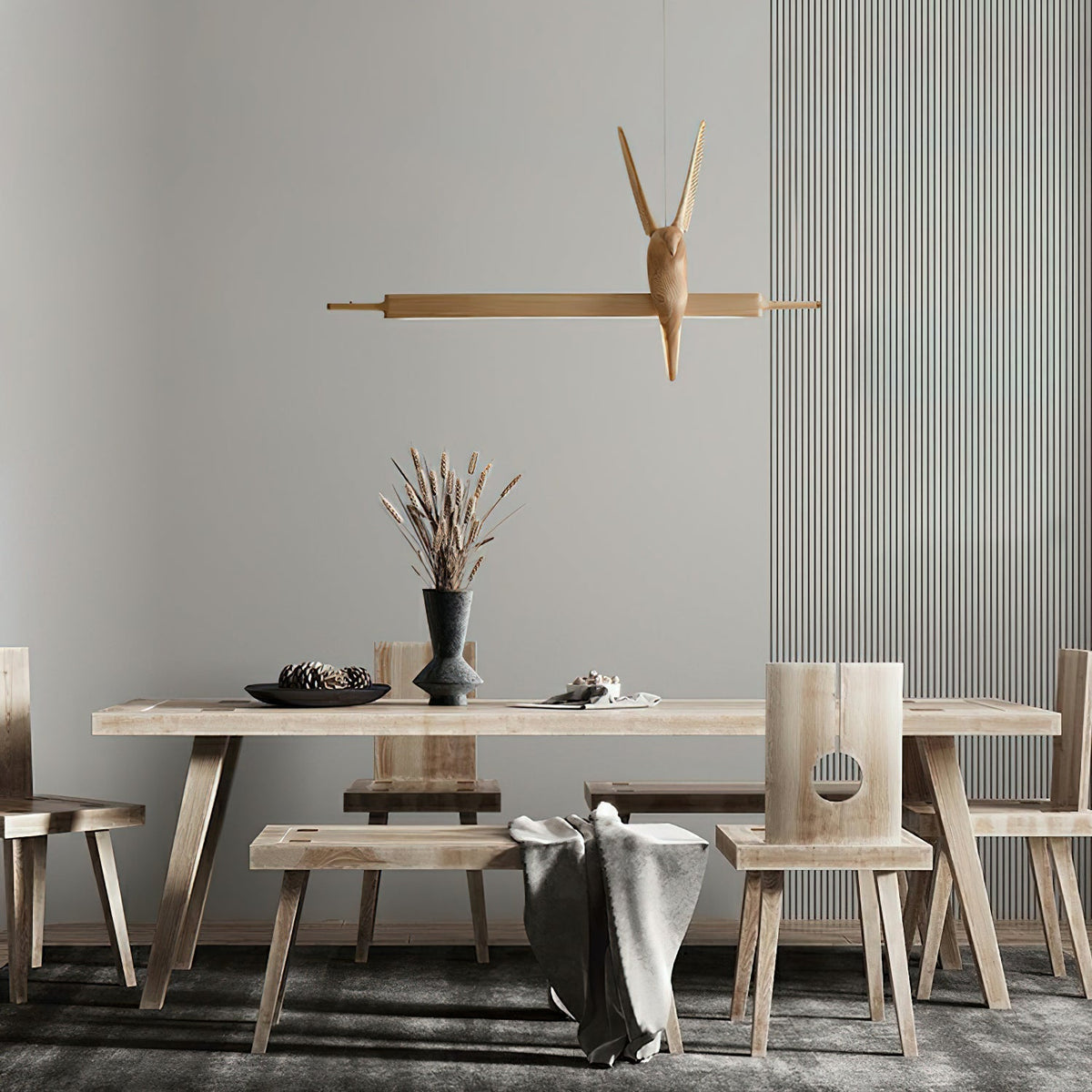 Varinisra Suspension Sculpturale en Chêne
