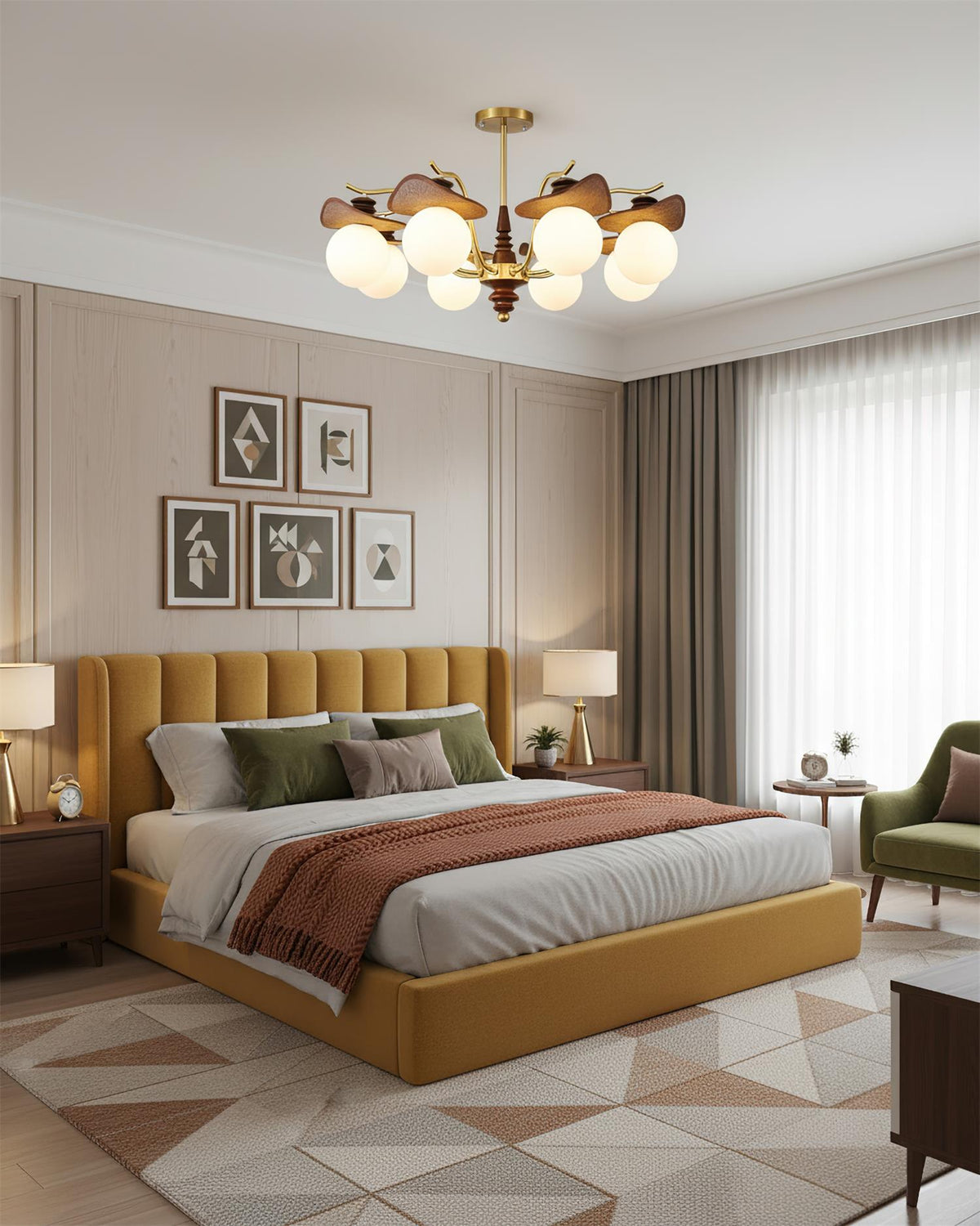 Bois-Globe Lustre