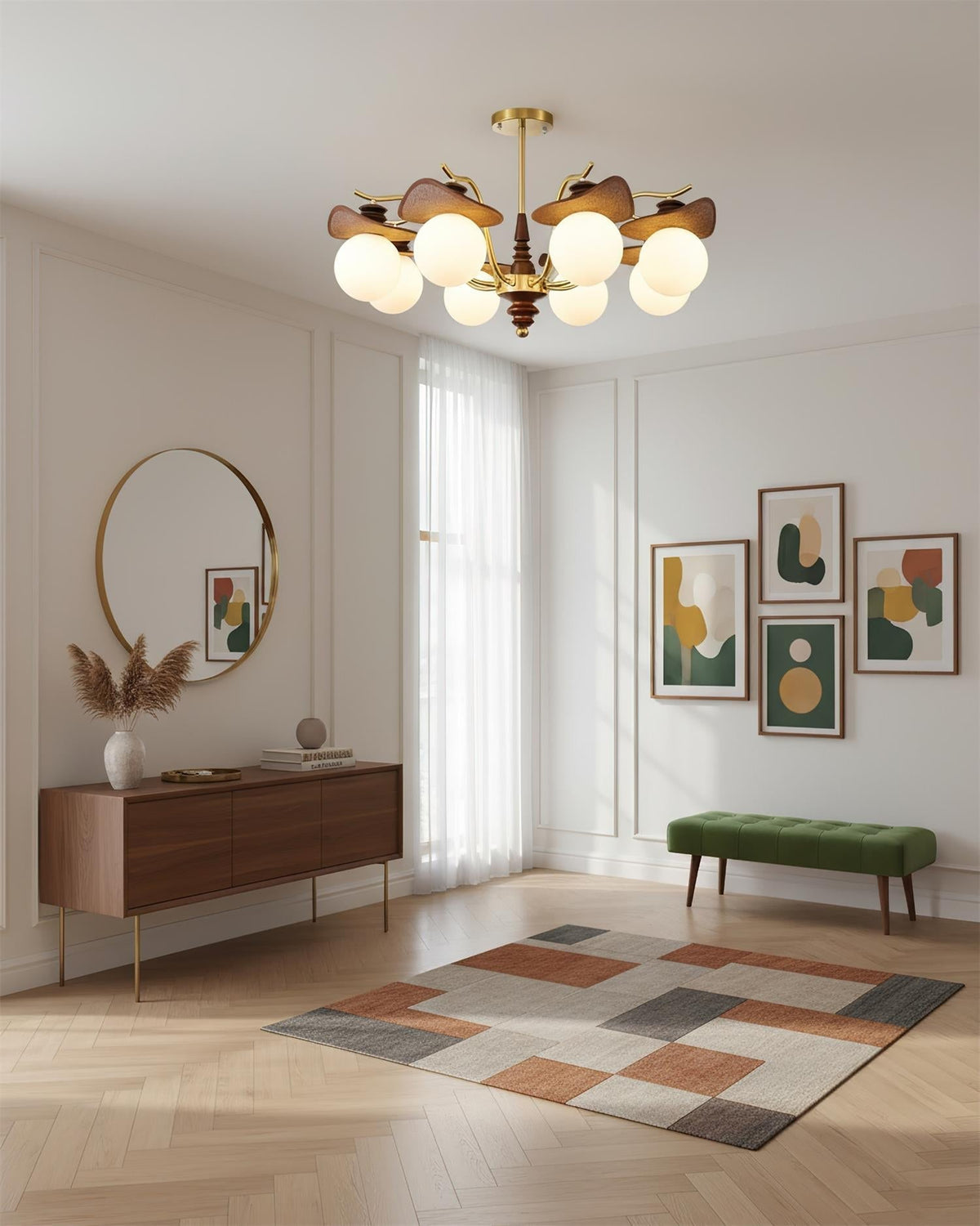 Bois-Globe Lustre
