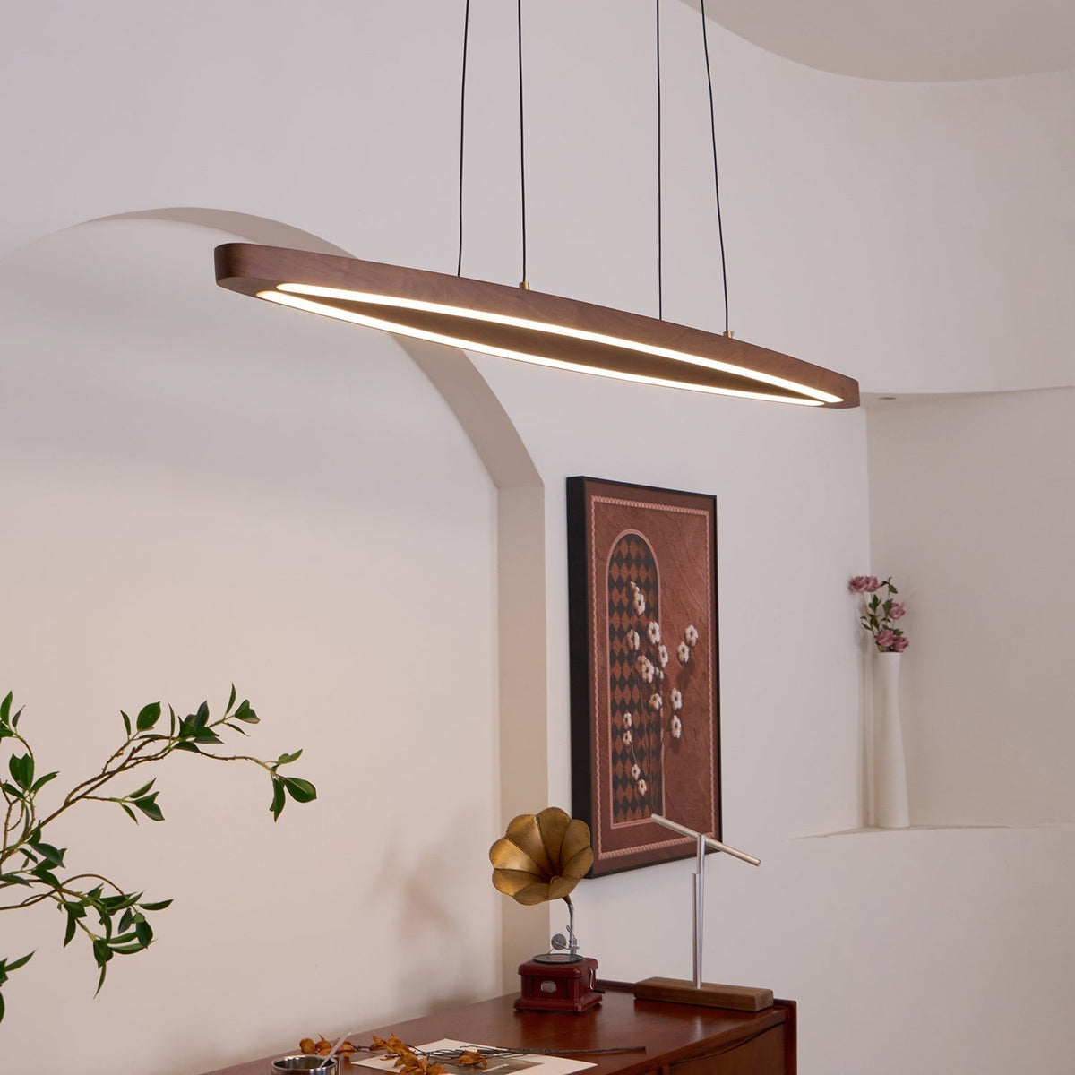 Zentan Lampe suspendue minimaliste en bois