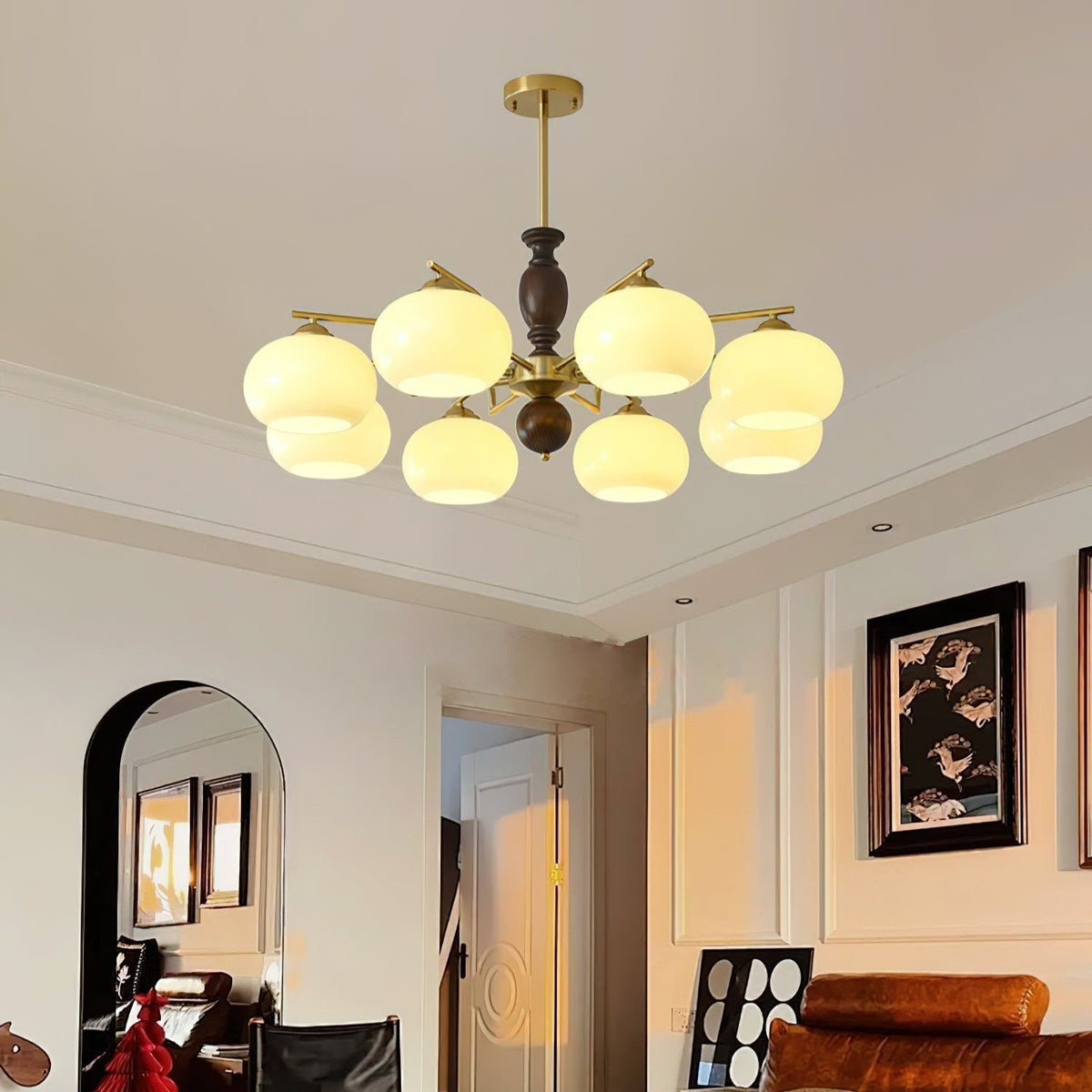 Aldia Lustre Noyer Beige Sphère