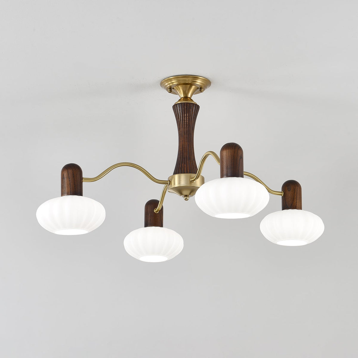 Arleira Lustre Noyer Embrassement Blanc Finition