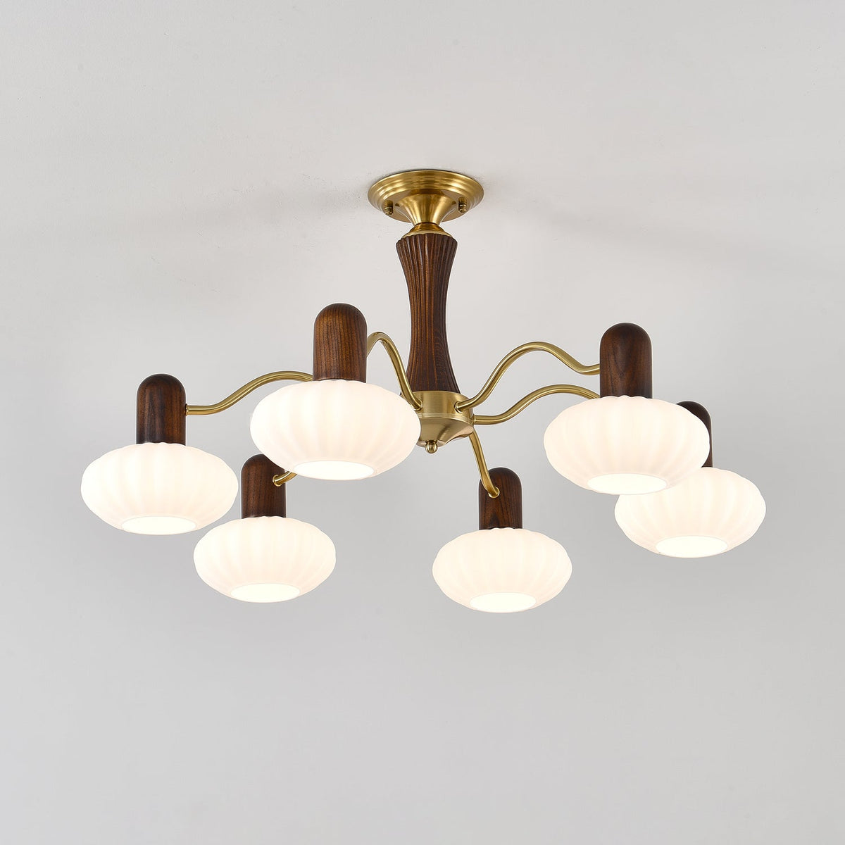 Arleira Lustre Noyer Embrassement Blanc Finition