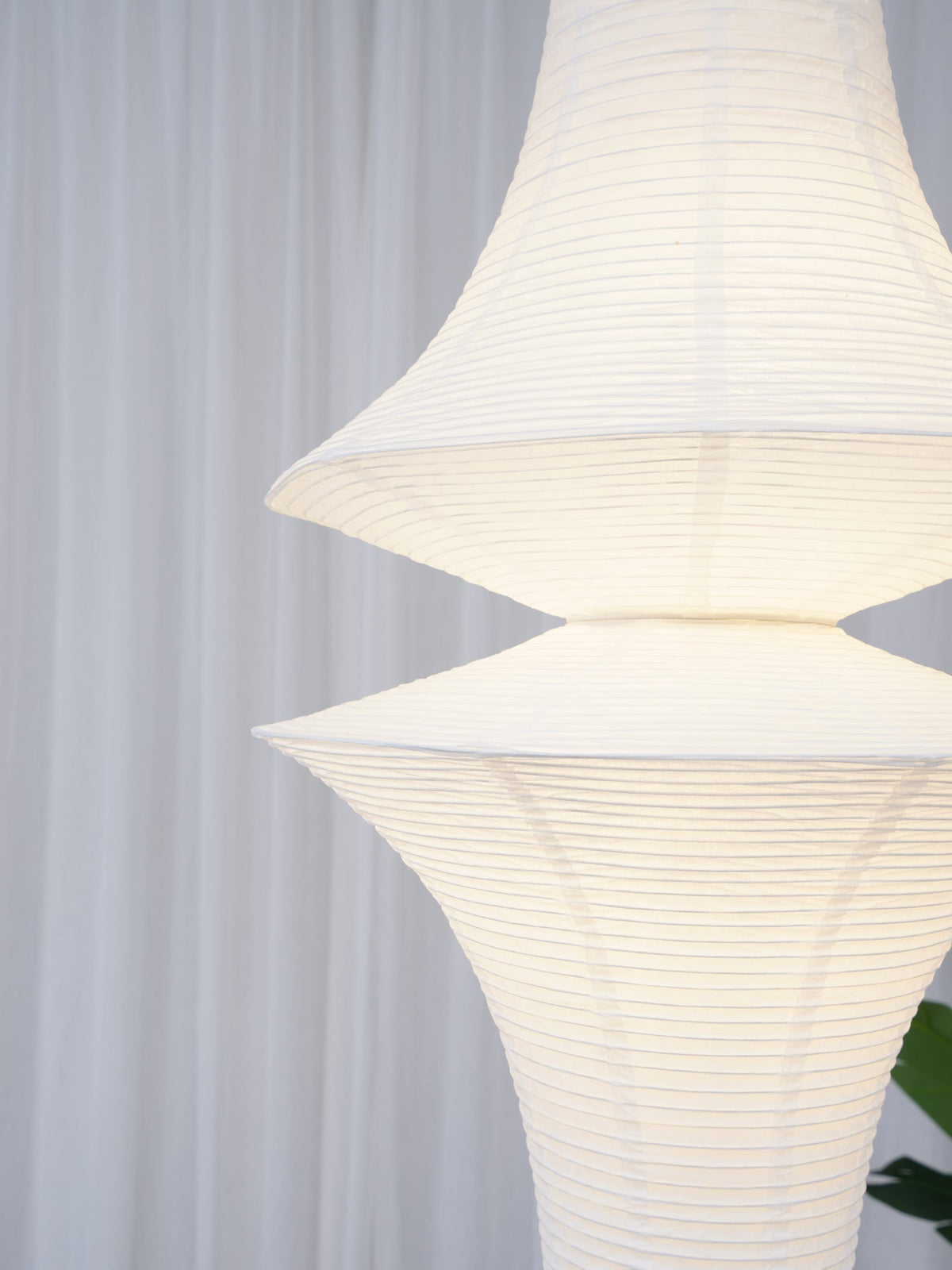 Noveny Suspension Luminaire Papier Washi E pour Salon-Cielum
