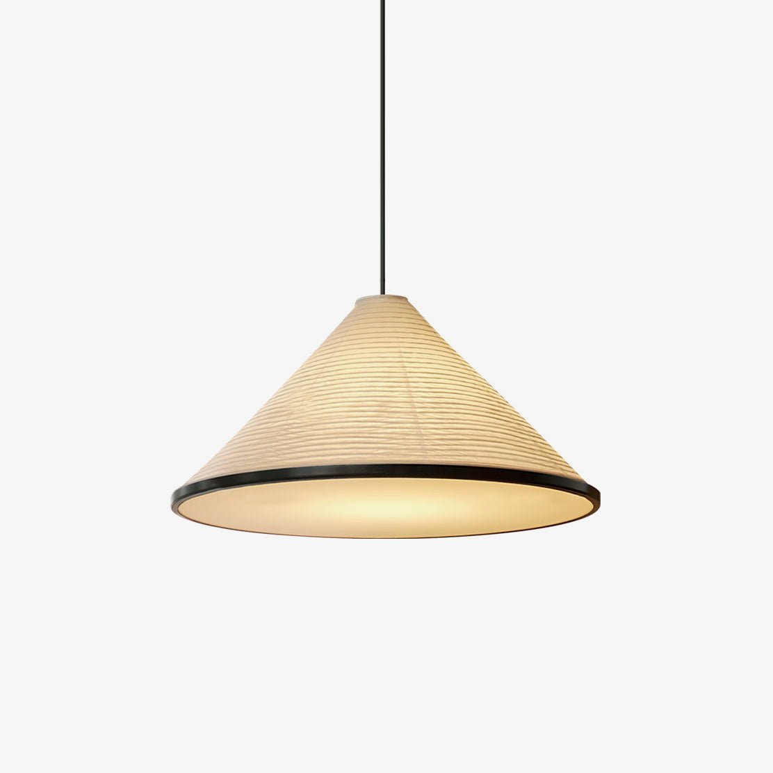 Conic Suspension Lampe Pyramidale en Papier
