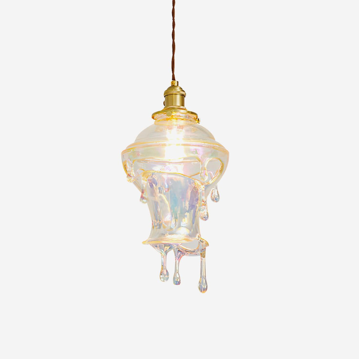 Pendant Lamp Iridescent Water Drop Shade Artistic Glow Contemporary-Neutral Decor