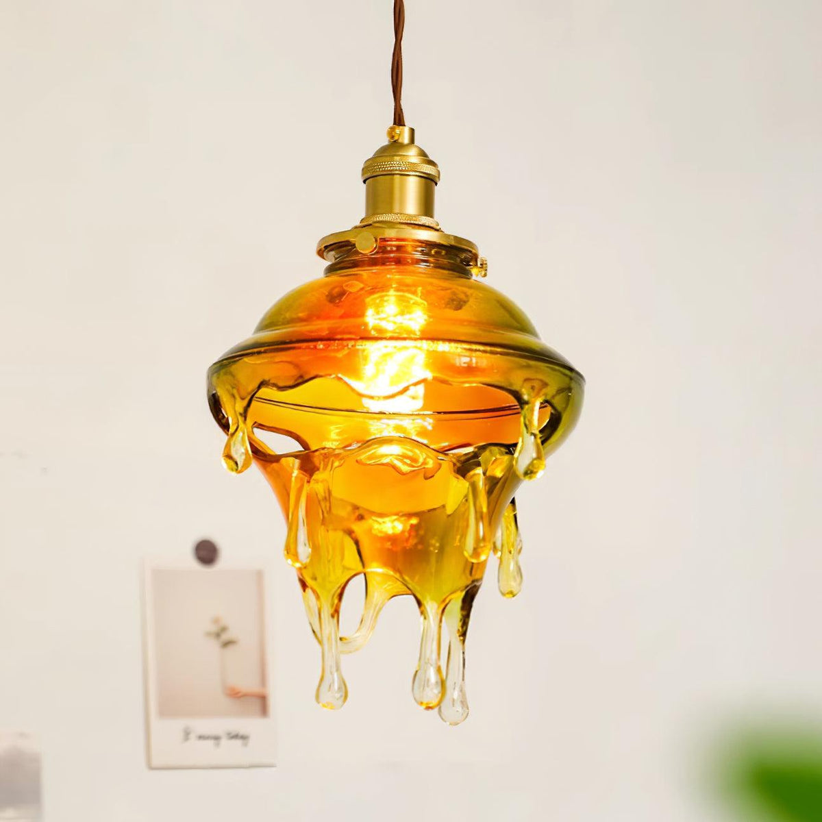 Pendant Lamp Iridescent Water Drop Shade Artistic Glow Contemporary-Neutral Decor