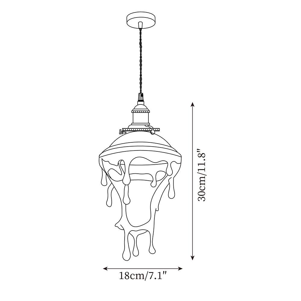 Pendant Lamp Iridescent Water Drop Shade Artistic Glow Contemporary-Neutral Decor