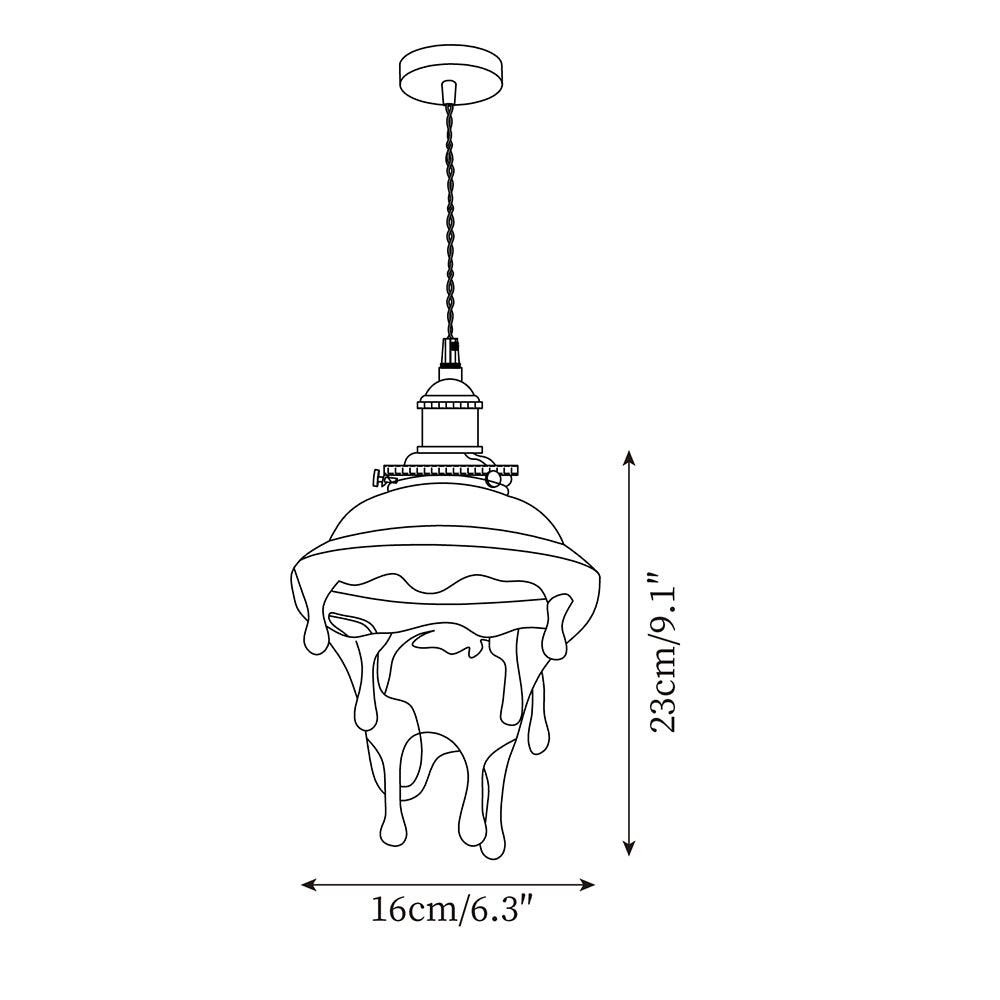 Pendant Lamp Iridescent Water Drop Shade Artistic Glow Contemporary-Neutral Decor