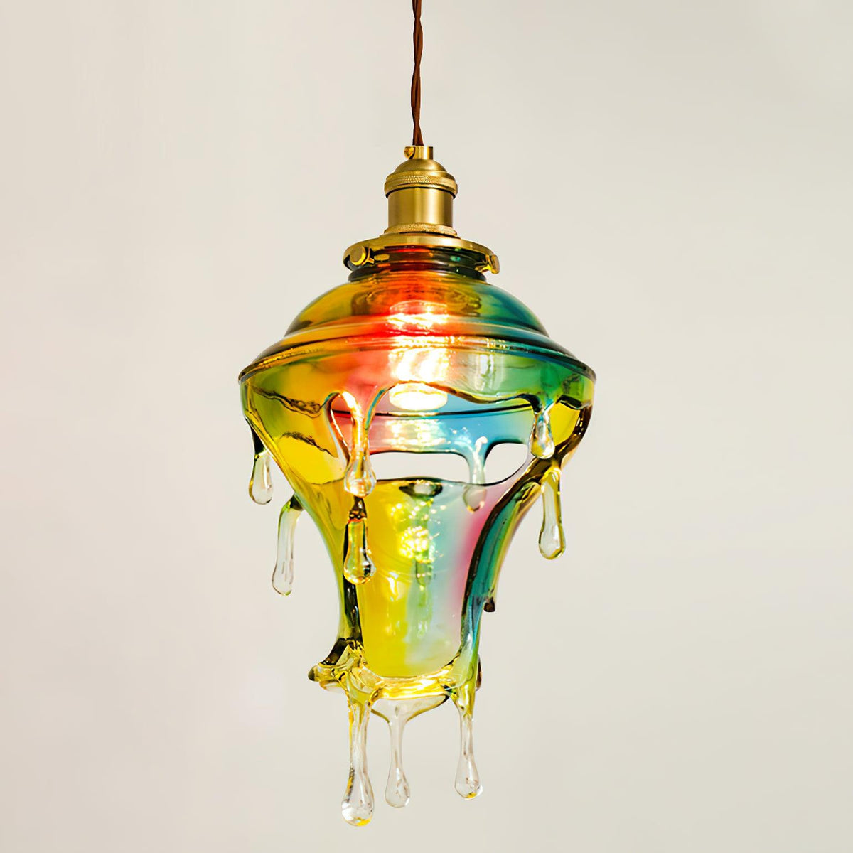 Pendant Lamp Iridescent Water Drop Shade Artistic Glow Contemporary-Neutral Decor