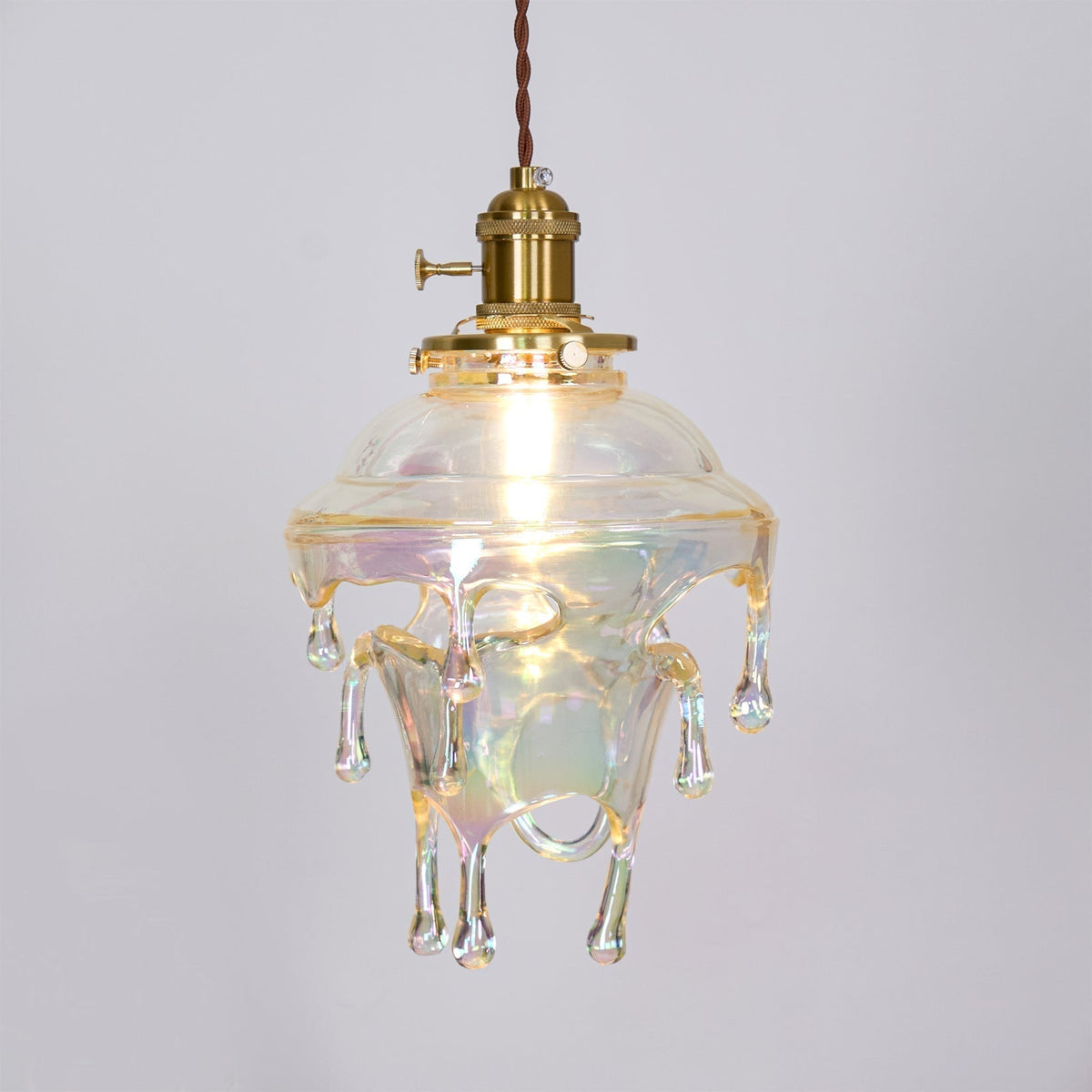 Pendant Lamp Iridescent Water Drop Shade Artistic Glow Contemporary-Neutral Decor