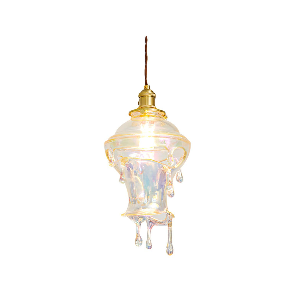 Pendant Lamp Iridescent Water Drop Shade Artistic Glow Contemporary-Neutral Decor