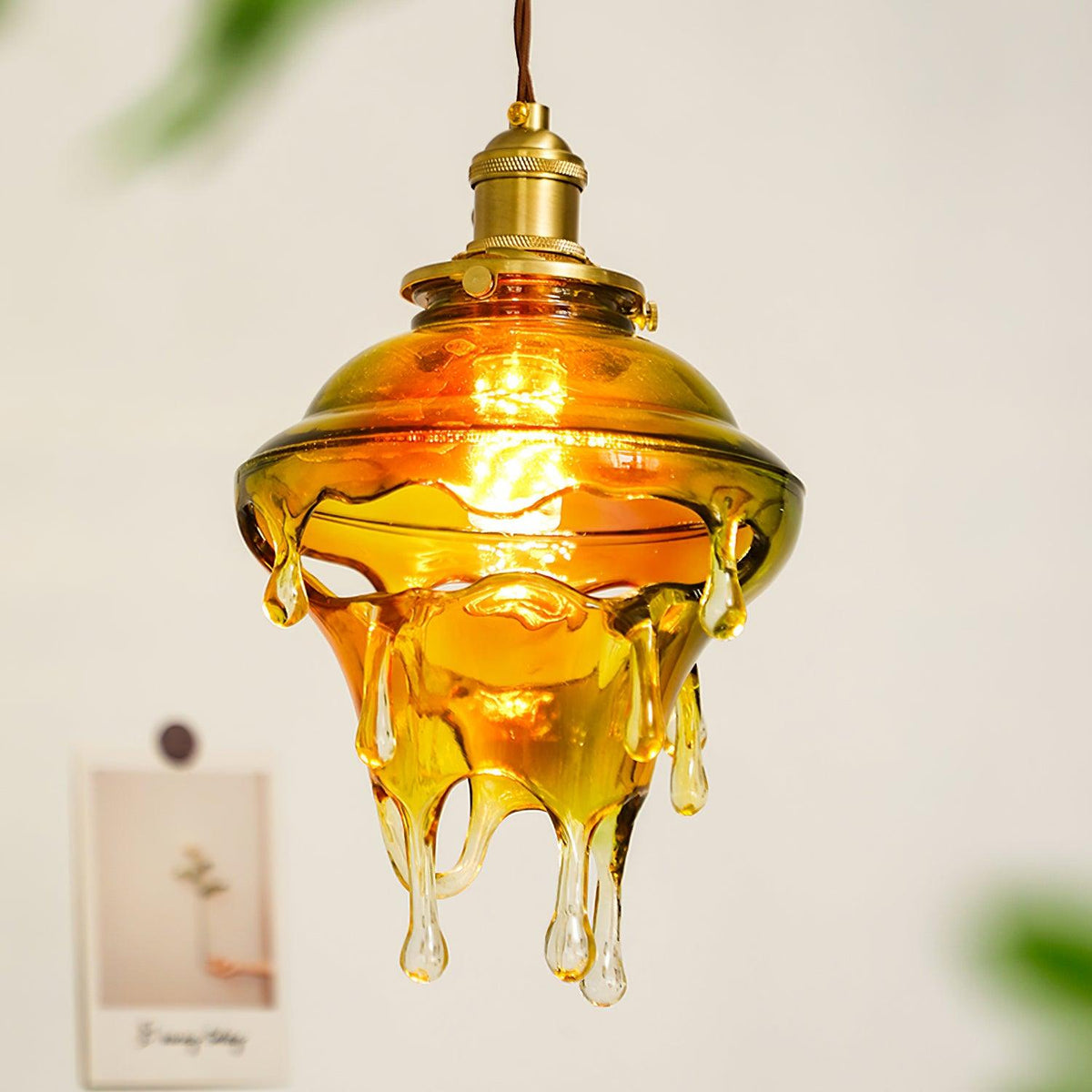 Pendant Lamp Iridescent Water Drop Shade Artistic Glow Contemporary-Neutral Decor