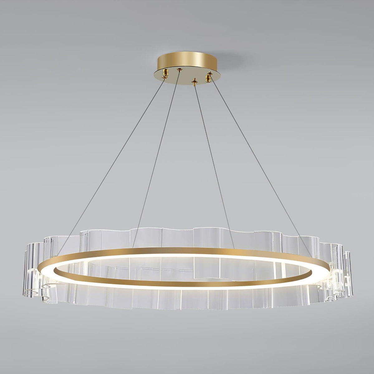 Acoustic Lustre en Verre Luxueux Moderne