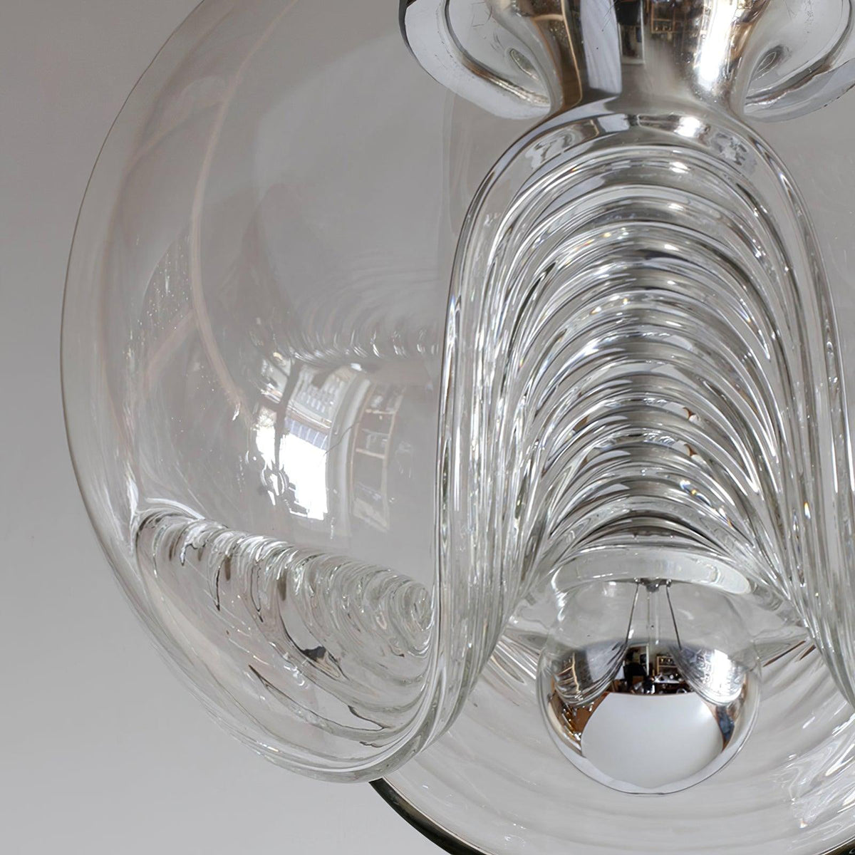 Glenine Suspension en Verre Vague Mid-Century Vintage