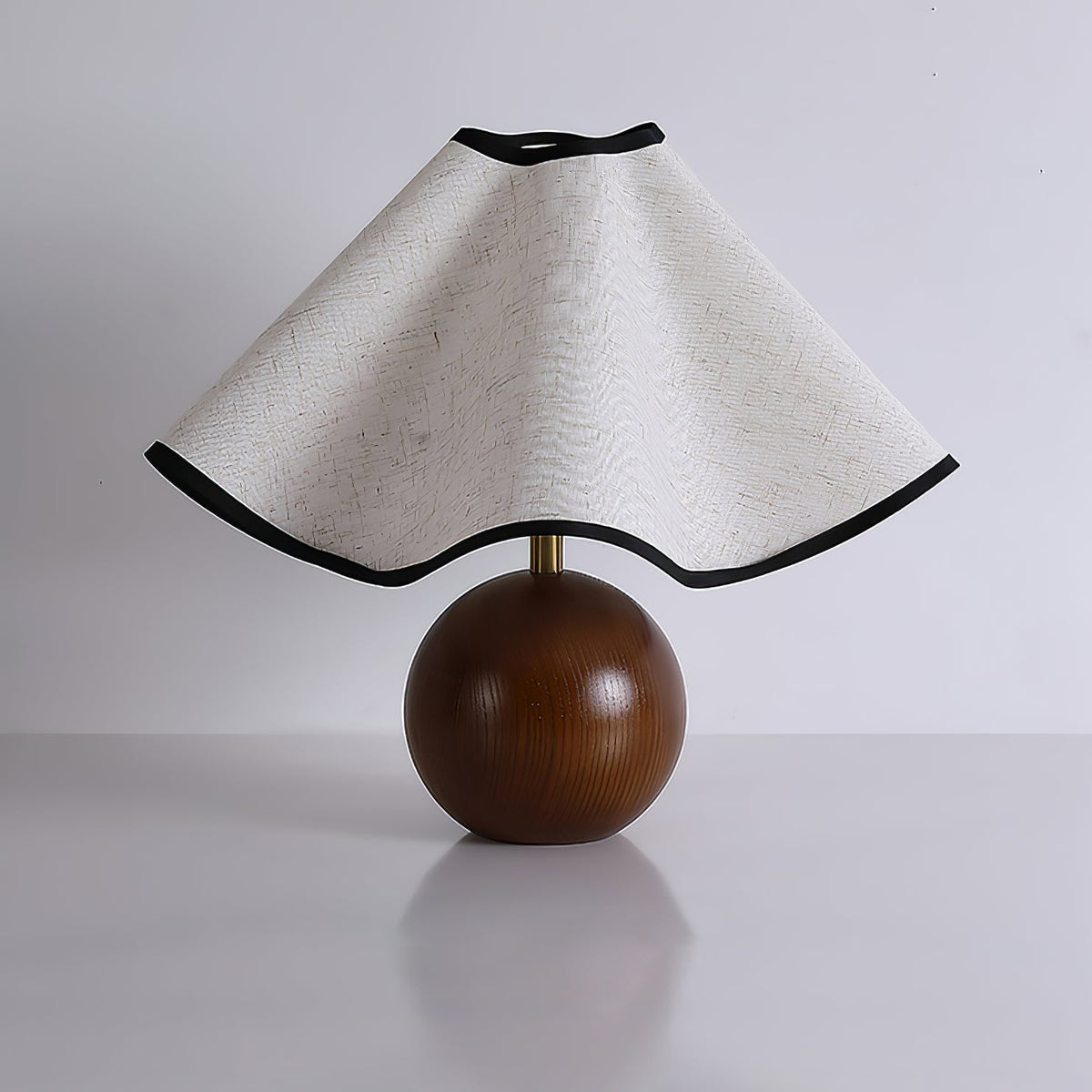 Kalion Lampe de Table en Bois Et Tissu