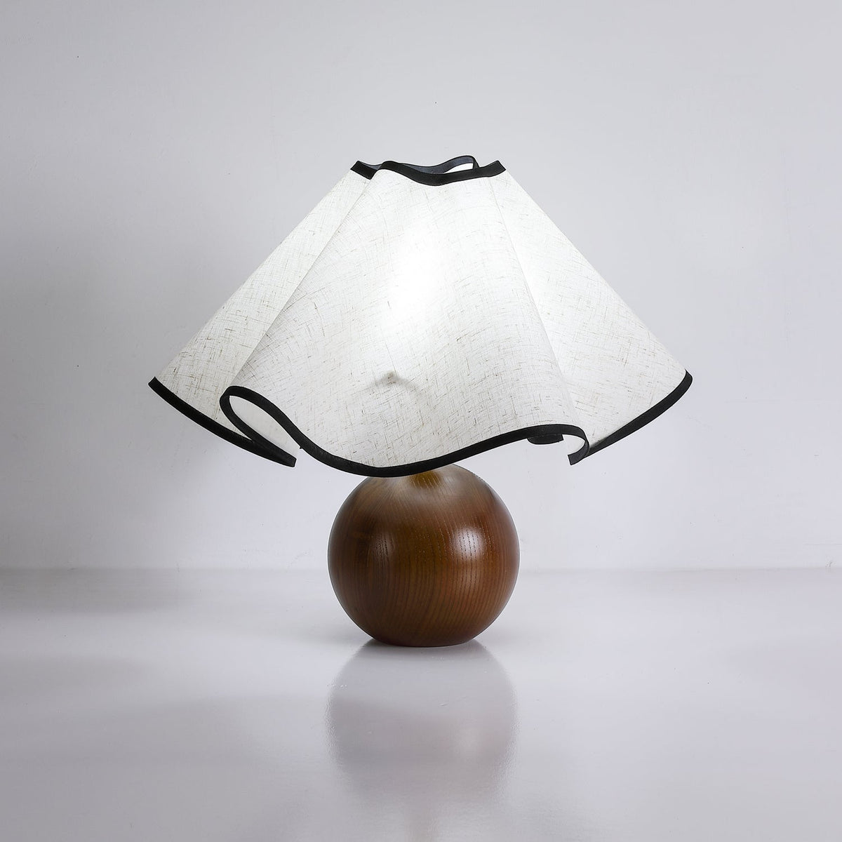 Kalion Lampe de Table en Bois Et Tissu