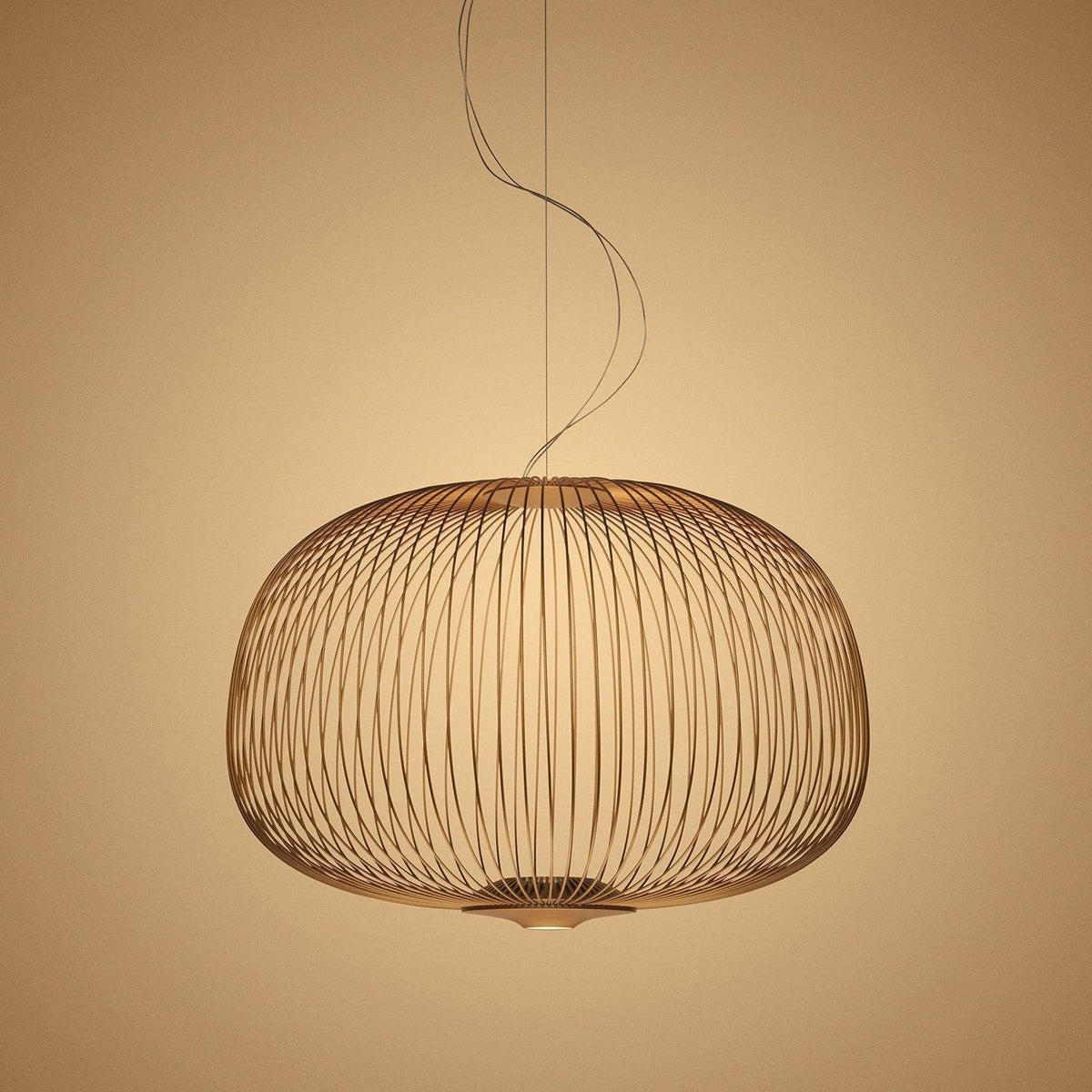 Lumio Lightweight Spokes Cage Pendant Light-Neutral Decor